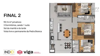 Apartamento com 3 Quartos à venda, 99m² no Cidade Universitaria Pedra Branca, Palhoça - Foto 2