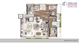 Apartamento com 4 Quartos à venda, 288m² no Mossunguê, Curitiba - Foto 1