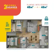 Apartamento com 2 Quartos à venda, 47m² no Jardim Eulina, Campinas - Foto 3