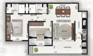 Apartamento com 2 Quartos à venda, 65m² no Centro, Ubatuba - Foto 2