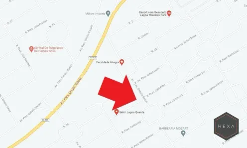Terreno / Lote / Condomínio à venda, 1000m² no Setor Lagoa Quente, Caldas Novas