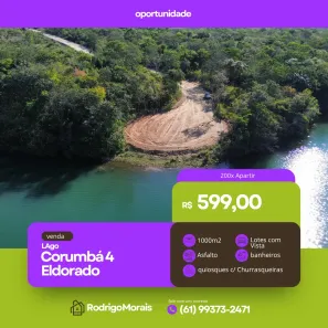 Terreno / Lote / Condomínio à venda, 1000m² no Centro, Corumbá de Goiás