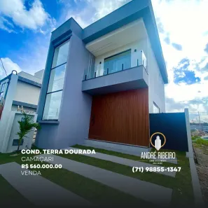 Casa de Condomínio com 3 Quartos à venda, 87m² no Parque Nascente do Rio Capivara, Camaçari