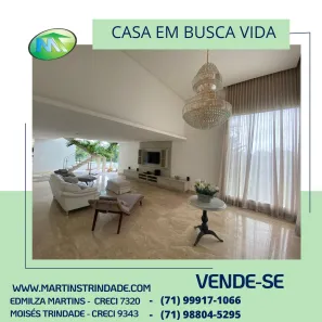 Casa de Condomínio com 4 Quartos para venda ou aluguel, 560m² no Busca Vida (Abrantes), Camaçari