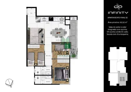 Cobertura com 3 Quartos à venda, 99m² no Centro, São José dos Pinhais