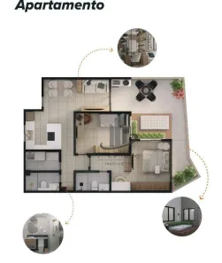 Apartamento com 2 Quartos à venda, 55m² no Centro, Barra Mansa