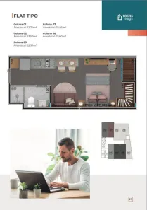 Flat com 1 Quarto à venda, 23m² no Monte Castelo, Volta Redonda