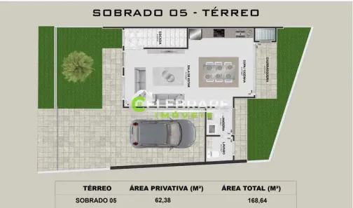 Sobrado com 3 Quartos à venda, 169m² no Alto Tarumã, Pinhais