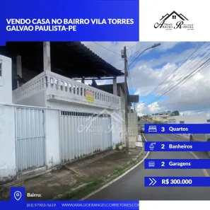 Casa com 3 Quartos à venda, 120m² no Vila Torres Galvão, Paulista