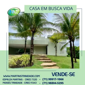 Casa de Condomínio com 4 Quartos para venda ou aluguel, 560m² no Busca Vida (Abrantes), Camaçari
