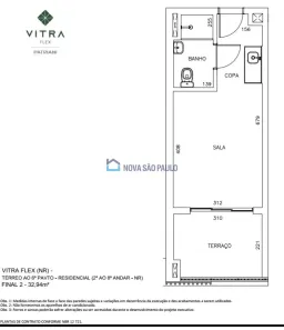 Conjunto Comercial / Sala com 1 Quarto à venda, 33m² no Vila Firmiano Pinto, São Paulo