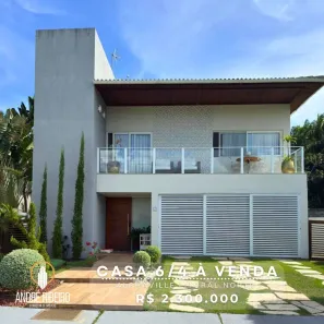 Casa de Condomínio com 6 Quartos à venda, 496m² no Alphaville (Abrantes), Camaçari