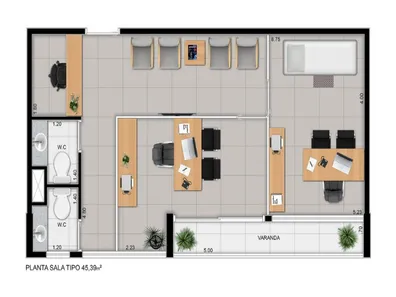Conjunto Comercial / Sala à venda, 42m² no Vila Thais, Atibaia