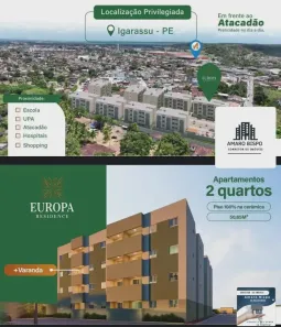 Apartamento com 2 Quartos à venda, 5000m² no Cruz do Rebouças, Igarassu