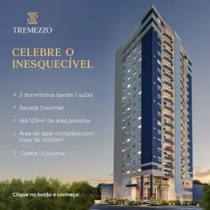 Apartamento com 3 Quartos à venda, 125m² no Centro, Criciúma