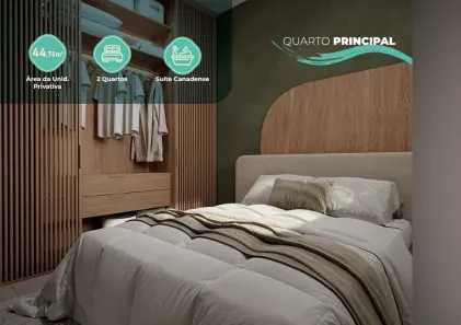 Apartamento com 2 Quartos à venda, 44m² no Garapu, Cabo de Santo Agostinho