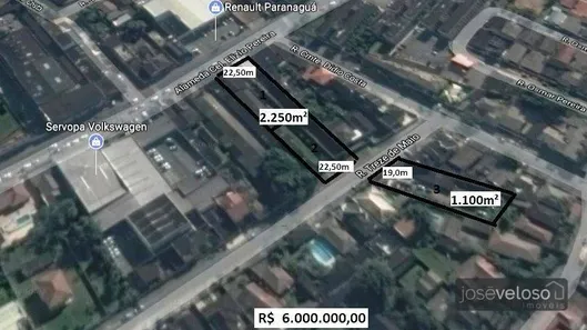 Terreno / Lote / Condomínio à venda, 3350m² no Estradinha, Paranaguá