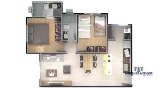 Apartamento com 2 Quartos à venda, 53m² no Cabral, Contagem
