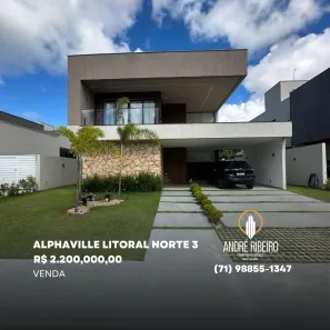 Casa de Condomínio com 4 Quartos à venda, 273m² no Alphaville (Abrantes), Camaçari