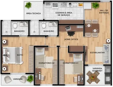 Apartamento com 3 Quartos à venda, 92m² no Planalto Verde, São Roque
