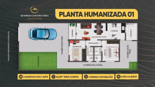 Casa com 2 Quartos à venda, 56m² no Eduardo Gomes, São Cristóvão
