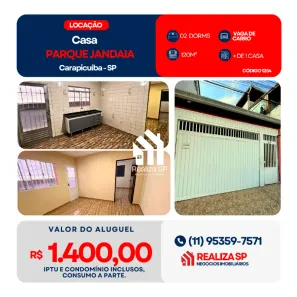 Casa com 2 Quartos para alugar, 120m² no Parque Jandaia, Carapicuíba