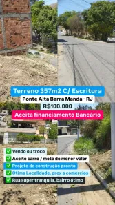 Terreno / Lote / Condomínio à venda, 357m² no Ponte Alta, Barra Mansa
