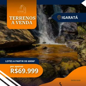 Terreno / Lote / Condomínio à venda, 600m² no Centro, Igaratá