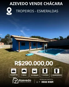 Fazenda / Sítio / Chácara com 3 Quartos à venda, 1000m² no Tropeiros, Esmeraldas