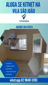 Kitnet com 1 Quarto para alugar, 40m² no Vila São João, Goiânia