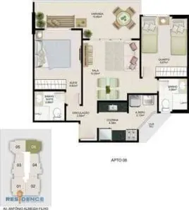 Apartamento com 2 Quartos à venda, 63m² no Praia de Itaparica, Vila Velha