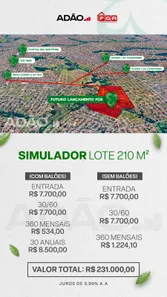 Terreno / Lote / Condomínio à venda, 210m² no Riviera Sul, Aparecida de Goiânia