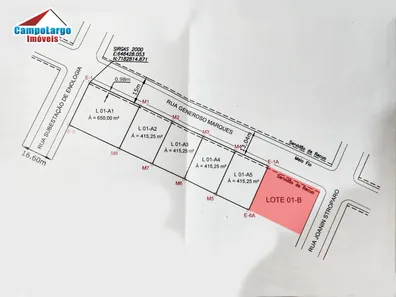 Terreno / Lote / Condomínio à venda, 650m² no Centro, Campo Largo