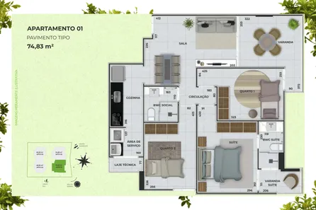 Apartamento com 2 Quartos à venda, 62m² no Centro, Cachoeiro de Itapemirim
