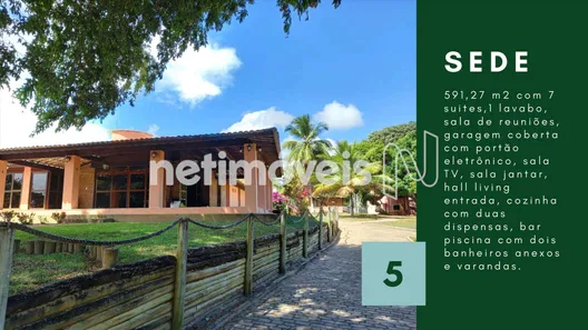 Fazenda / Sítio / Chácara com 17 Quartos à venda, 22000m² no Centro, Camaçari