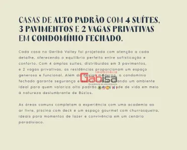 Casa de Condomínio com 4 Quartos à venda, 163m² no Bosque, Armação dos Búzios