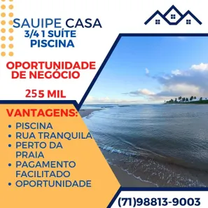 Casa com 3 Quartos à venda, 160m² no Porto de Sauípe, Entre Rios