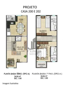 Casa de Condomínio com 2 Quartos à venda, 63m² no Goiabal, Barra Mansa