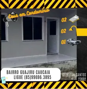 Casa de Condomínio com 2 Quartos para alugar, 64m² no Guagiru, Caucaia