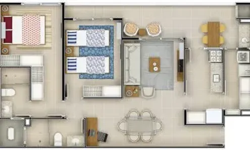 Apartamento com 2 Quartos à venda, 74m² no Loteamento Residencial e Comercial Bosque Flamboyant, Taubaté