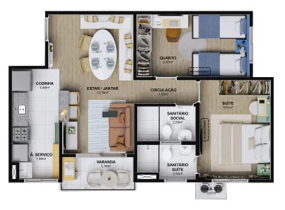 Apartamento com 2 Quartos à venda, 54m² no Aruana, Aracaju