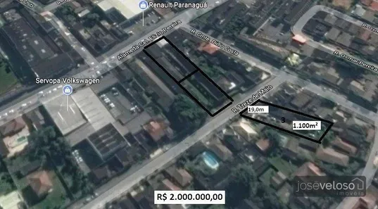Terreno / Lote / Condomínio à venda, 1100m² no Estradinha, Paranaguá