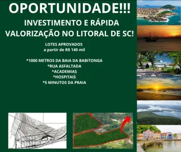 Terreno / Lote / Condomínio à venda, 900m² no Rocio Grande, São Francisco do Sul