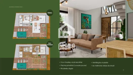 Casa de Condomínio com 3 Quartos à venda, 960m² no Açu da Torre, Mata de São João