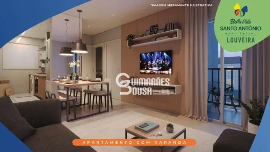 Apartamento com 2 Quartos à venda, 48m² no Jardim Diamante, Louveira