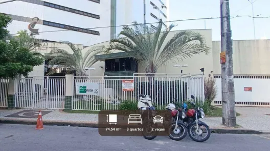 Apartamento com 3 Quartos para alugar, 75m² no Meireles, Fortaleza