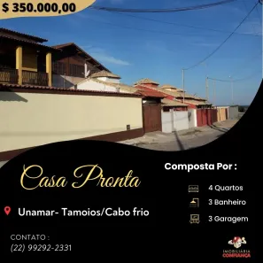 Casa com 3 Quartos à venda, 70m² no Unamar (Tamoios), Cabo Frio