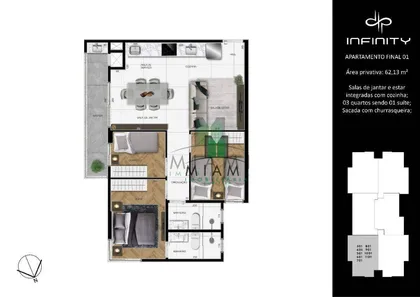 Cobertura com 3 Quartos à venda, 99m² no Centro, São José dos Pinhais