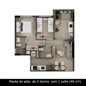 Apartamento com 2 Quartos à venda, 49m² no Bosque da Saúde, São Paulo