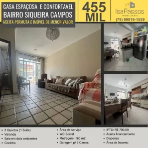 Casa com 3 Quartos à venda, 160m² no Siqueira Campos, Aracaju
